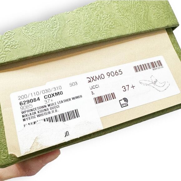 Gucci Princetown White Leather Horse Bit Slipper Mule Slide Loafer Women’s 37.5 - Picture 11 of 12